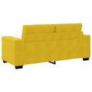vidaXL sárga bársony loveseat kanapé 180x77x82 cm