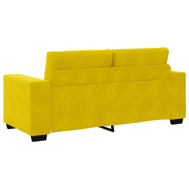 vidaXL sárga bársony loveseat kanapé 140 cm