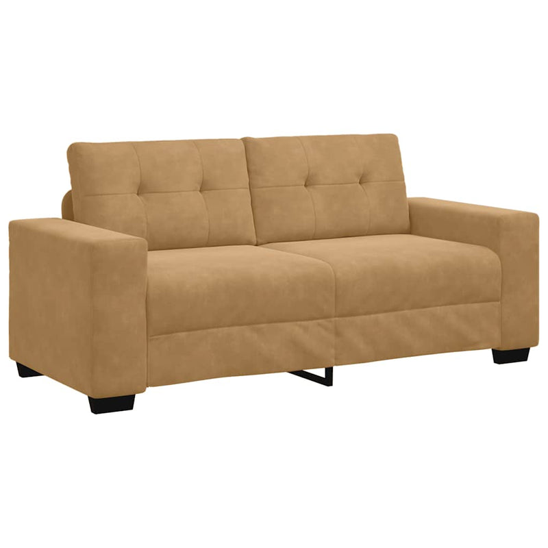 vidaXL barna bársony loveseat kanapé 140 cm