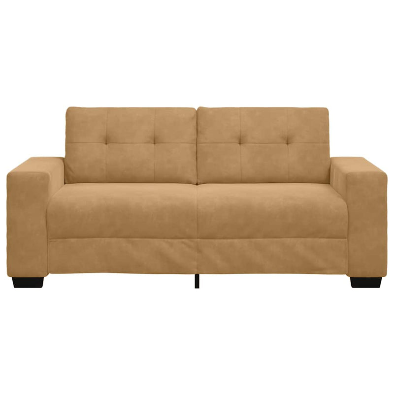 vidaXL barna bársony loveseat kanapé 140 cm