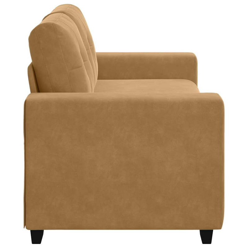 vidaXL barna bársony loveseat kanapé 140 cm