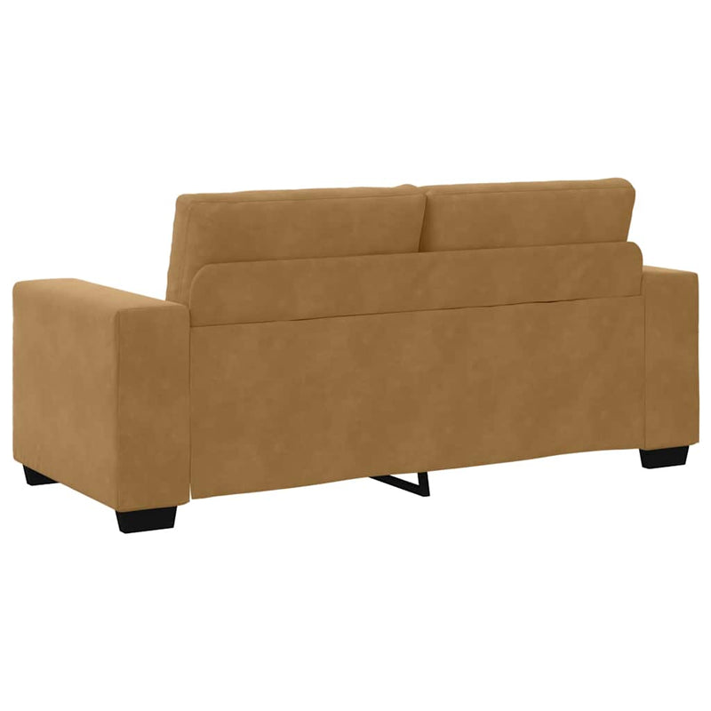 vidaXL barna bársony loveseat kanapé 140 cm