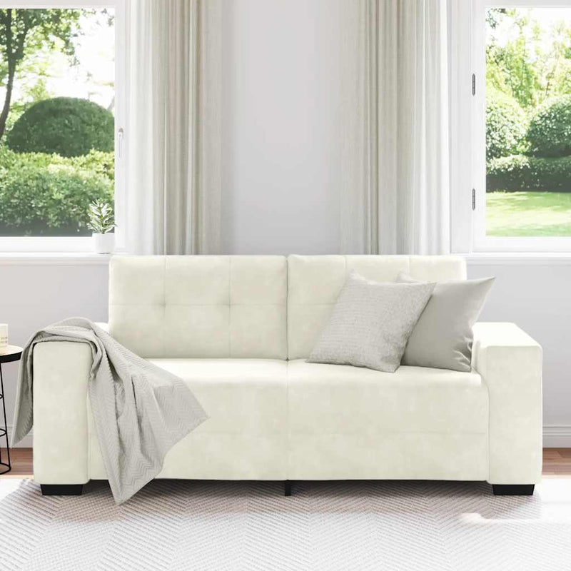 vidaXL krém bársony loveseat kanapé 140 cm