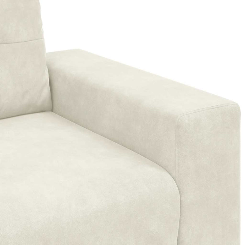 vidaXL krém bársony loveseat kanapé 140 cm