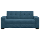 vidaXL kék bársony loveseat kanapé 180x77x82 cm