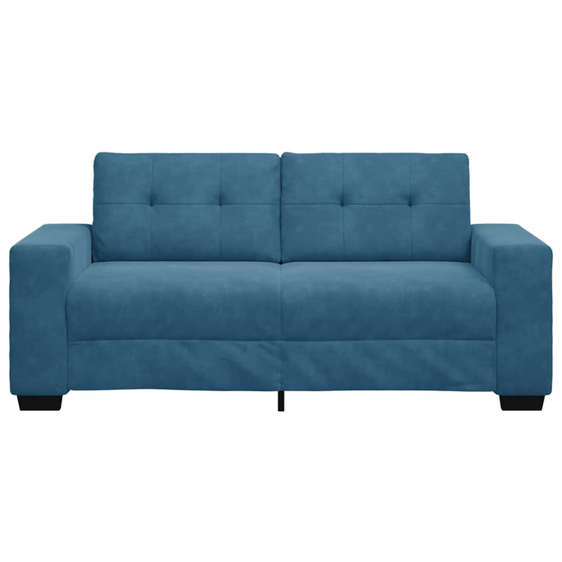 vidaXL kék bársony loveseat kanapé 140 cm