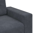 vidaXL 3 személyes sötétszürke bársony kanapé 220 x 78 x 80 cm