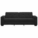 vidaXL 3 személyes fekete bársony kanapé 220 x 78 x 80 cm