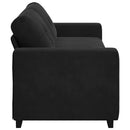 vidaXL 3 személyes fekete bársony kanapé 220 x 78 x 80 cm