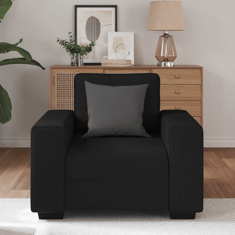 vidaXL fekete szövet kanapéfotel 60 cm