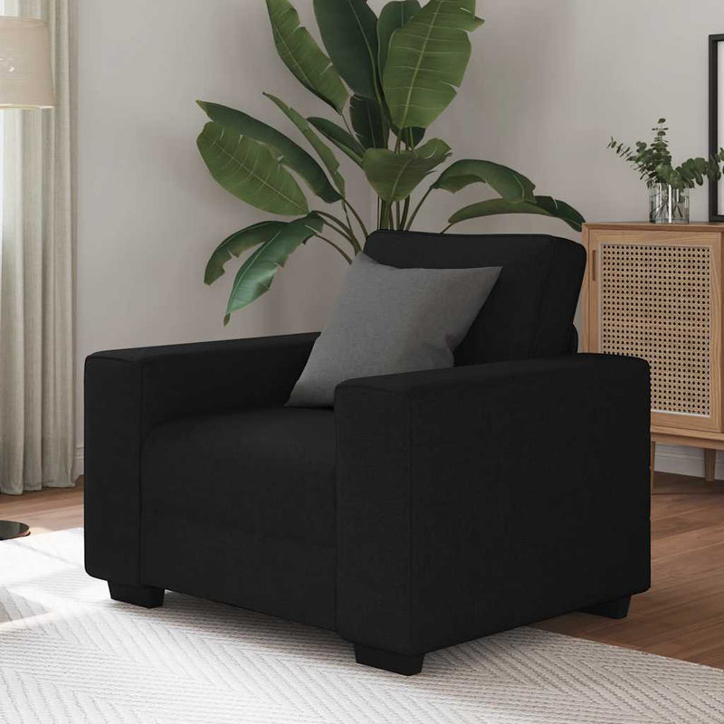 vidaXL fekete szövet kanapéfotel 60 cm