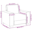 vidaXL bordó szövet kanapéfotel 60 cm