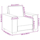 vidaXL krémszínű szövet kanapéfotel 60 cm