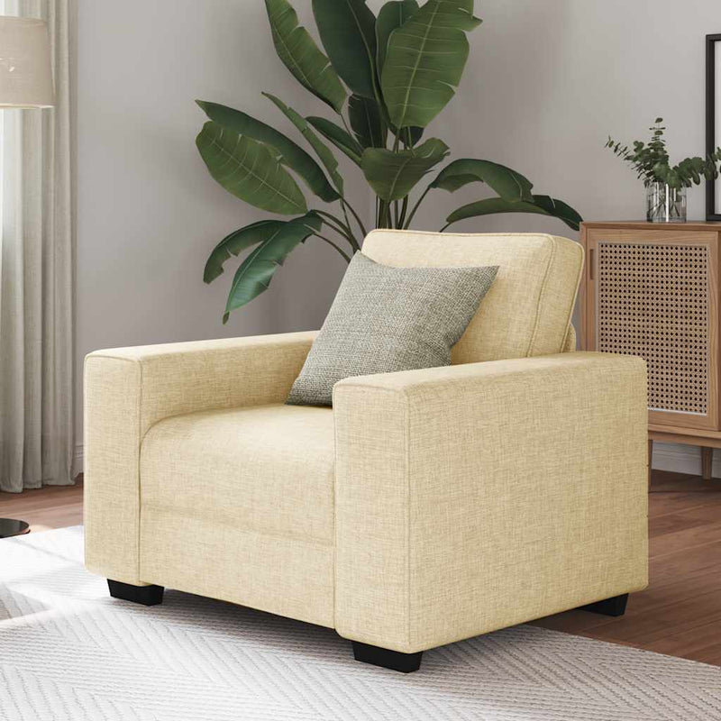 vidaXL krémszínű szövet kanapéfotel 60 cm