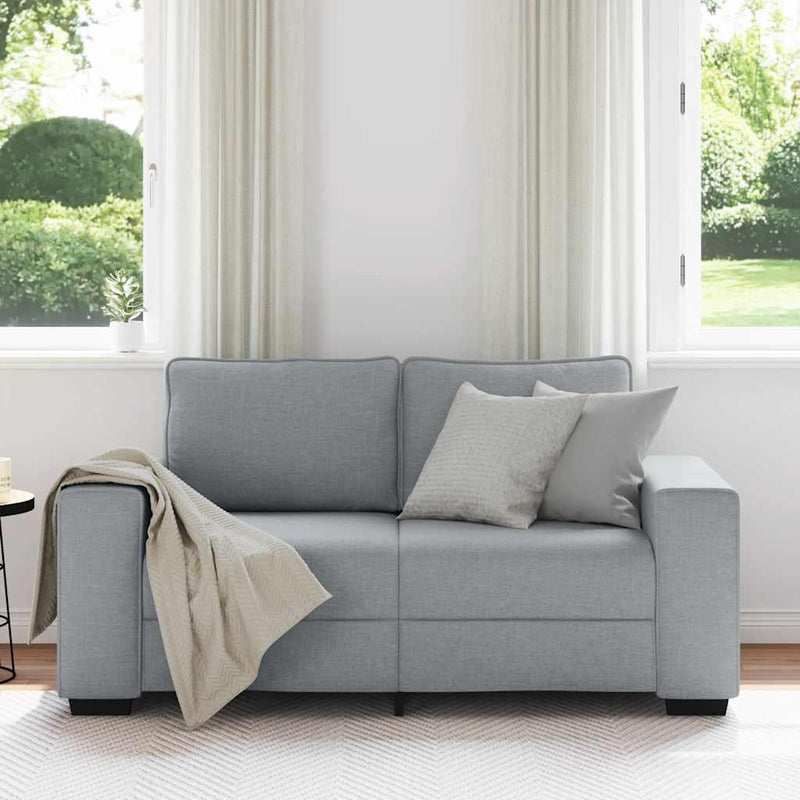 vidaXL kétszemélyes világosszürke szövetkanapé 120 cm