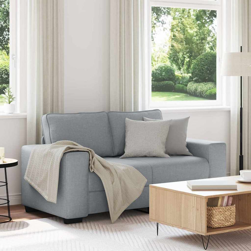 vidaXL kétszemélyes világosszürke szövetkanapé 120 cm