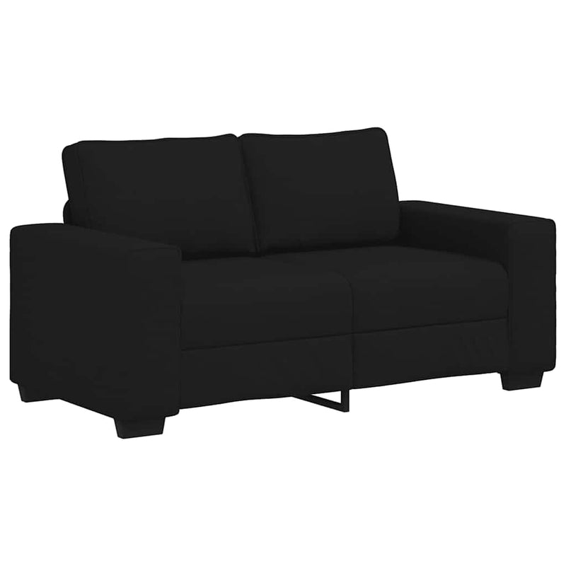 vidaXL kétszemélyes fekete szövetkanapé 120 cm