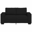 vidaXL kétszemélyes fekete szövetkanapé 120 cm