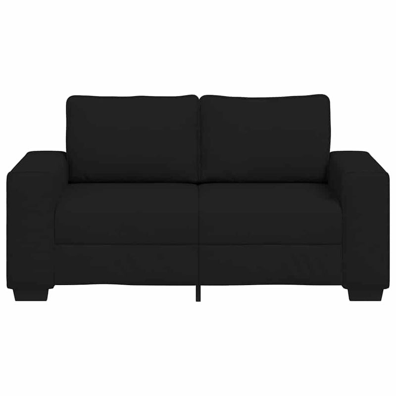 vidaXL kétszemélyes fekete szövetkanapé 120 cm