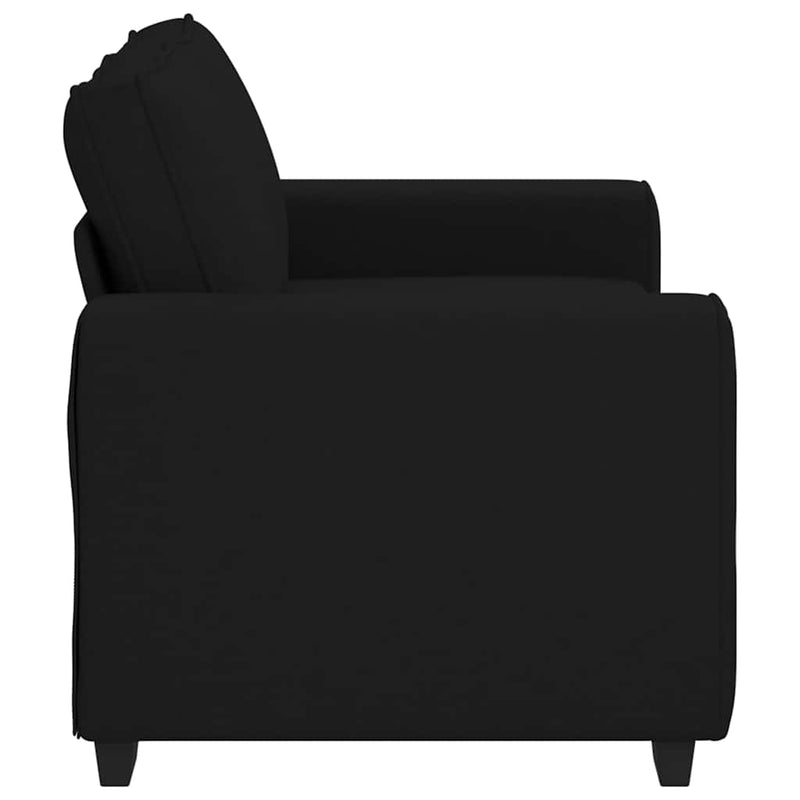 vidaXL kétszemélyes fekete szövetkanapé 120 cm