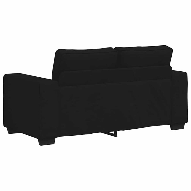 vidaXL kétszemélyes fekete szövetkanapé 120 cm
