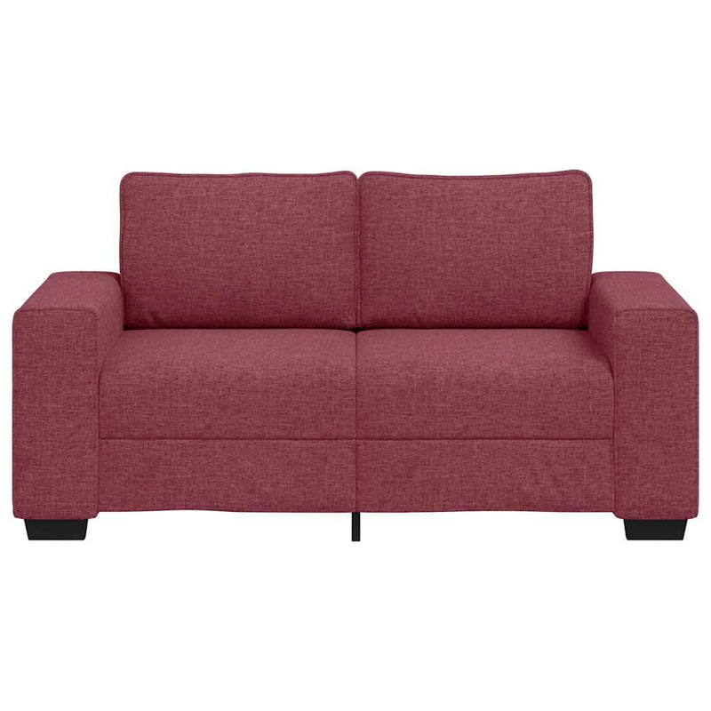 vidaXL kétszemélyes bordó szövet kanapé 120 cm