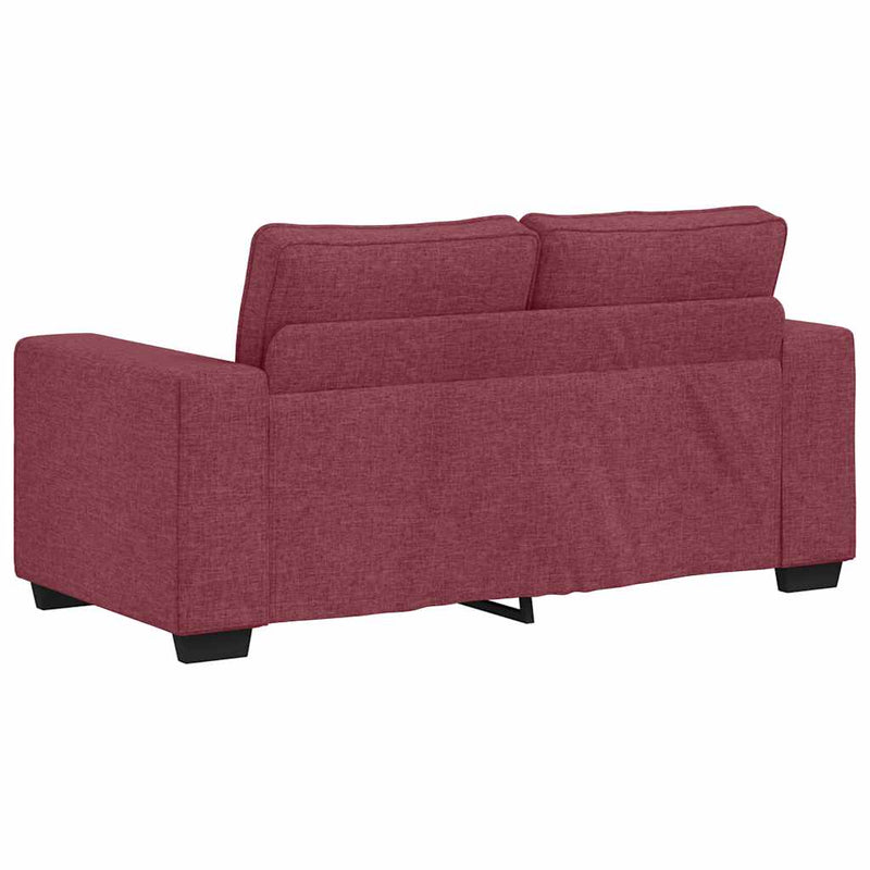 vidaXL kétszemélyes bordó szövet kanapé 120 cm