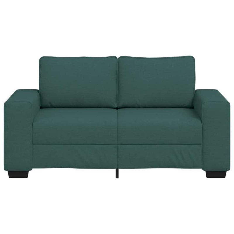 vidaXL kétszemélyes sötétzöld szövet kanapé 120 cm