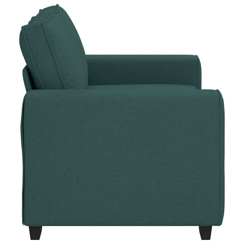 vidaXL kétszemélyes sötétzöld szövet kanapé 120 cm