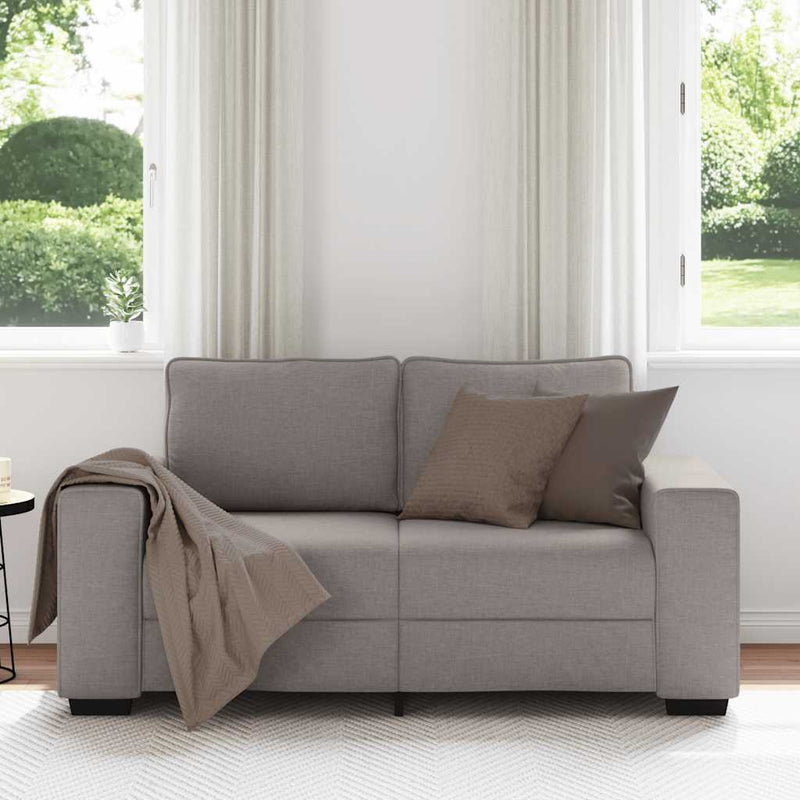 vidaXL kétszemélyes fekete szövetkanapé 120 cm