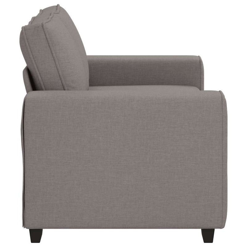 vidaXL kétszemélyes fekete szövetkanapé 120 cm
