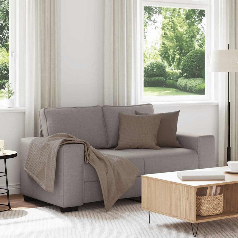 vidaXL kétszemélyes fekete szövetkanapé 120 cm