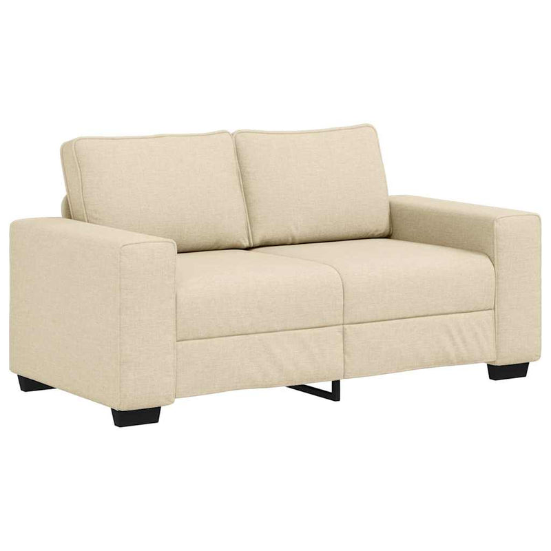 vidaXL kétszemélyes krémszínű szövetkanapé 120 cm