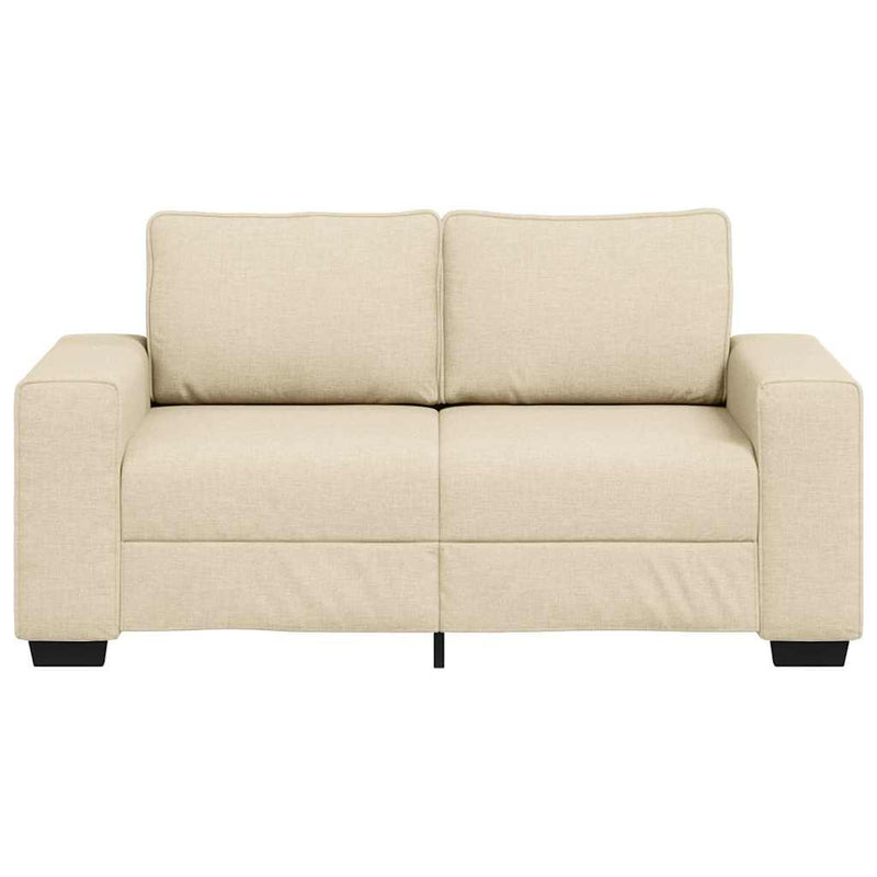 vidaXL kétszemélyes krémszínű szövetkanapé 120 cm