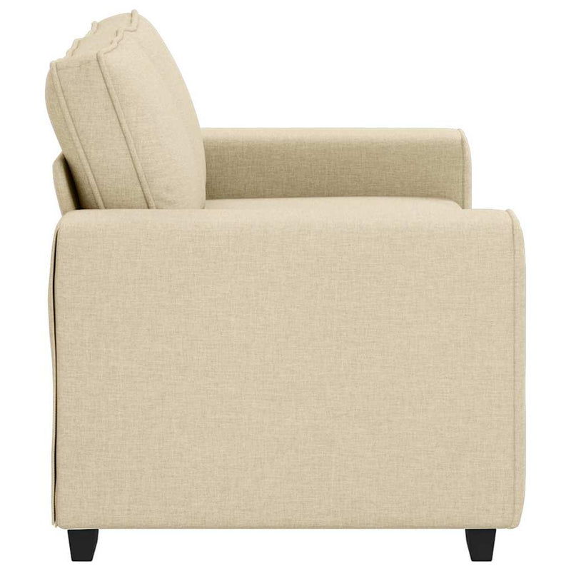 vidaXL kétszemélyes krémszínű szövetkanapé 120 cm