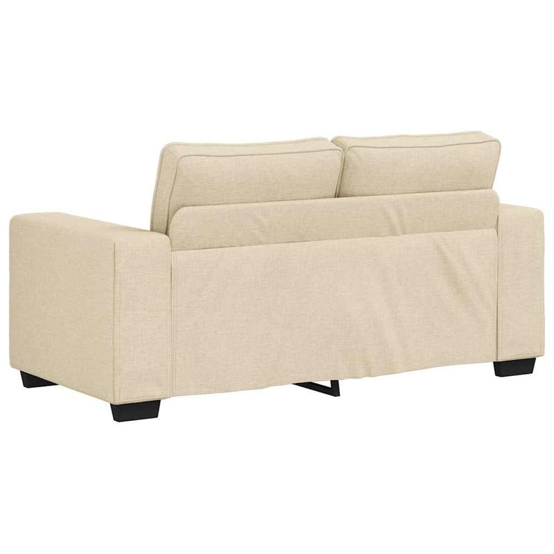 vidaXL kétszemélyes krémszínű szövetkanapé 120 cm