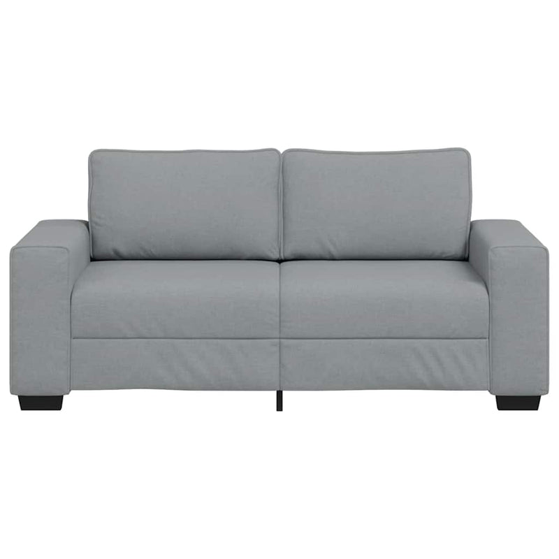 vidaXL kétszemélyes világosszürke szövetkanapé 140 cm