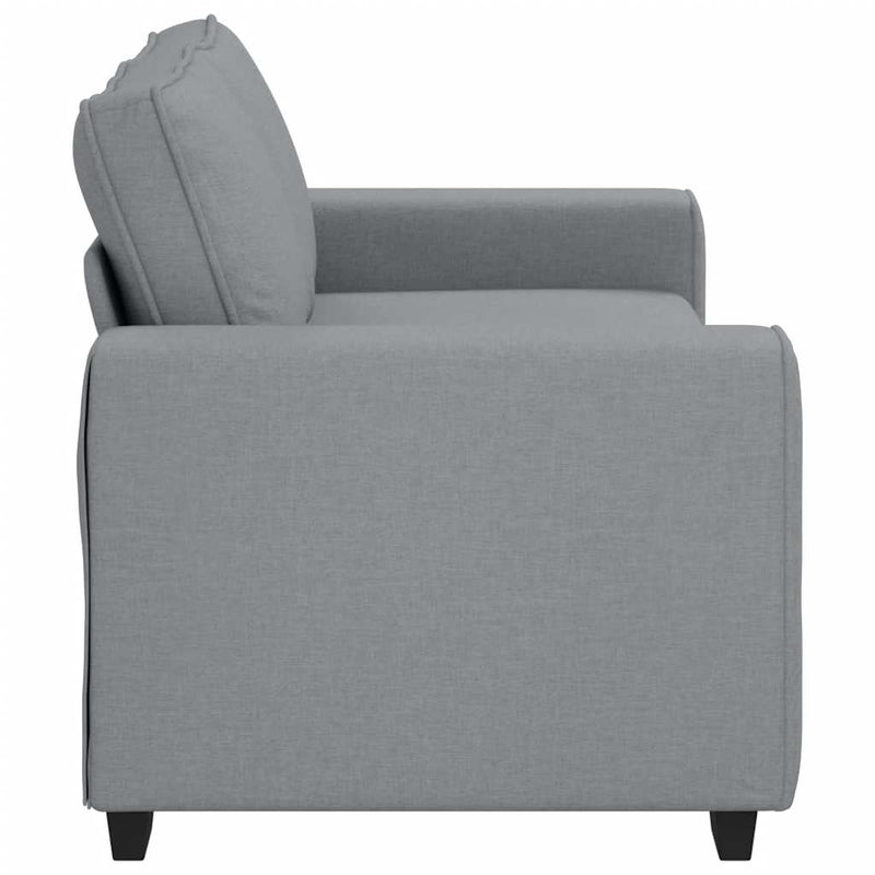 vidaXL kétszemélyes világosszürke szövetkanapé 140 cm