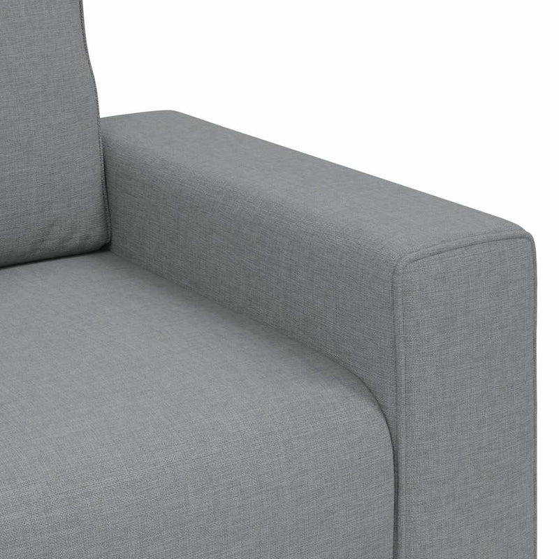 vidaXL kétszemélyes világosszürke szövetkanapé 140 cm