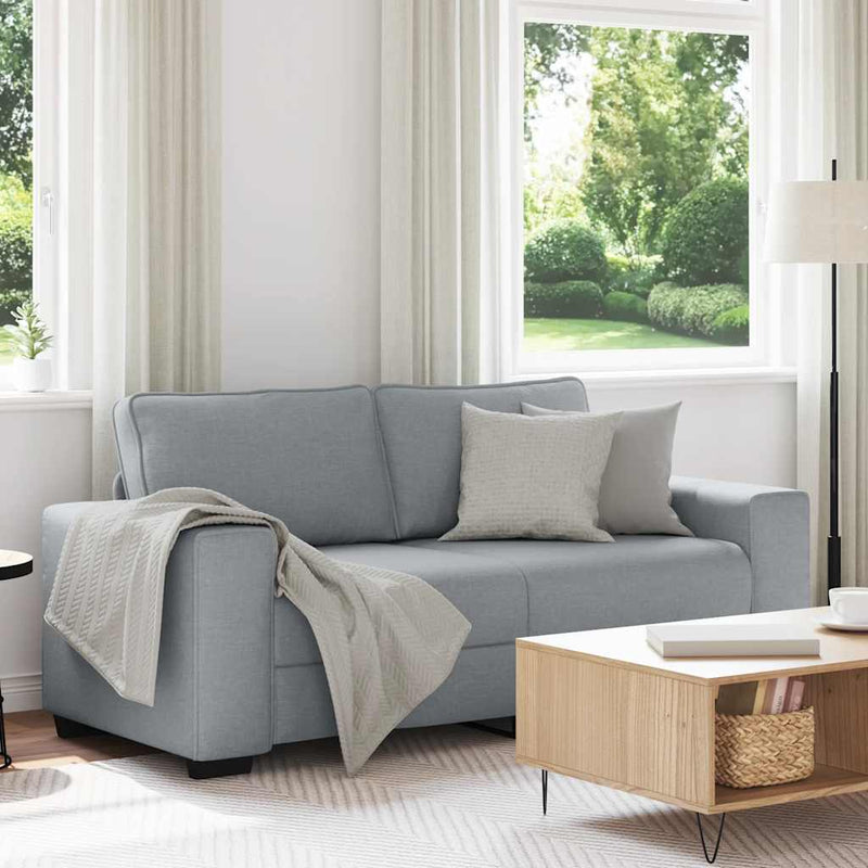 vidaXL kétszemélyes világosszürke szövetkanapé 140 cm