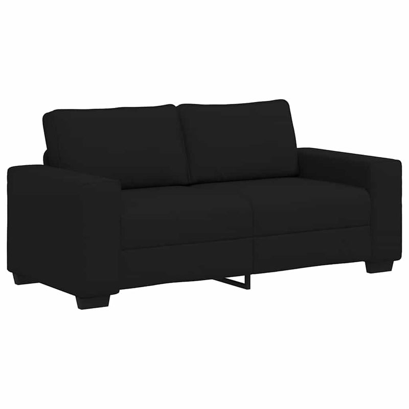 vidaXL kétszemélyes fekete szövetkanapé 140 cm