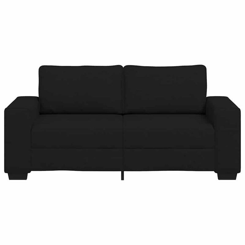 vidaXL kétszemélyes fekete szövetkanapé 140 cm
