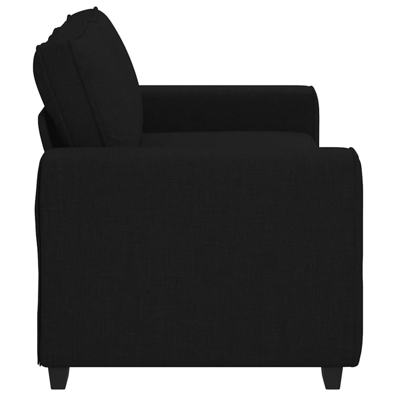 vidaXL kétszemélyes fekete szövetkanapé 140 cm