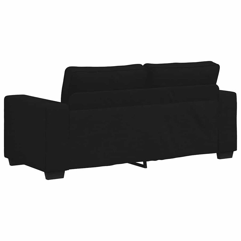 vidaXL kétszemélyes fekete szövetkanapé 140 cm