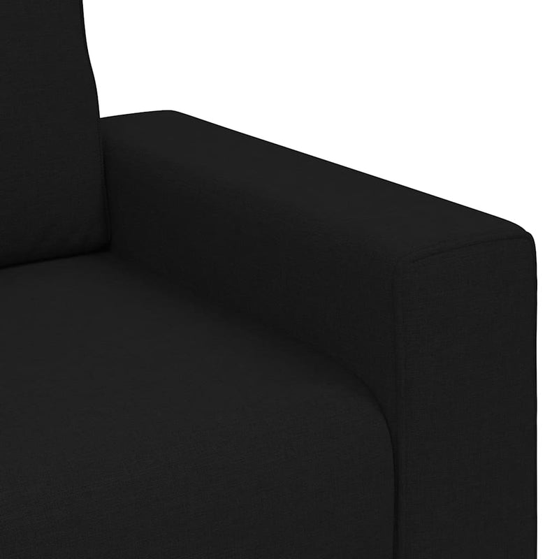 vidaXL kétszemélyes fekete szövetkanapé 140 cm