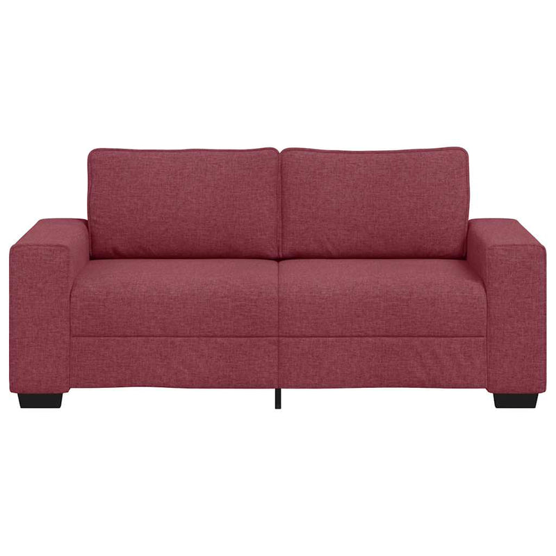 vidaXL kétszemélyes bordó szövet kanapé 140 cm
