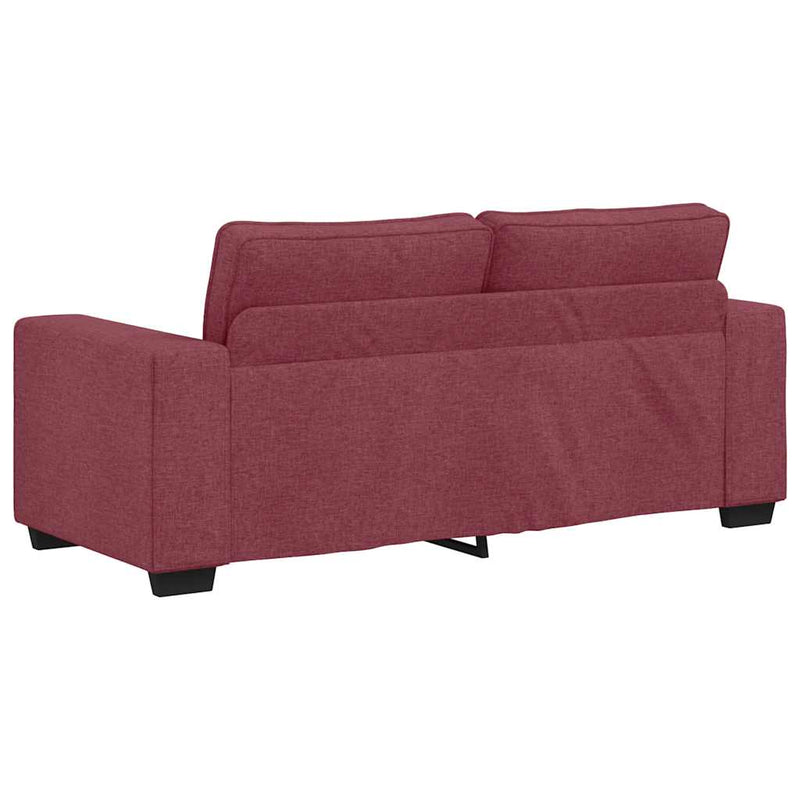 vidaXL kétszemélyes bordó szövet kanapé 140 cm