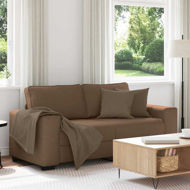 vidaXL kétszemélyes barna szövetkanapé 140 cm