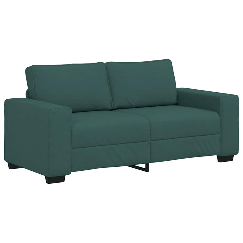 vidaXL kétszemélyes sötétzöld szövet kanapé 140 cm