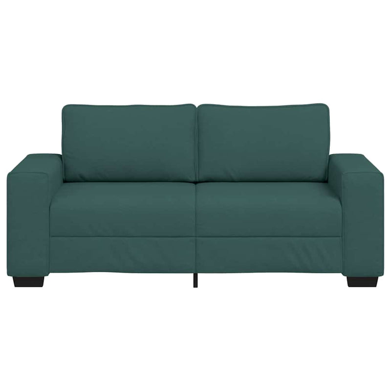 vidaXL kétszemélyes sötétzöld szövet kanapé 140 cm